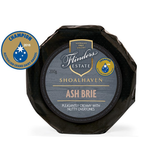 Flinders Estate Shoalhaven Ash Brie Cheese 200g